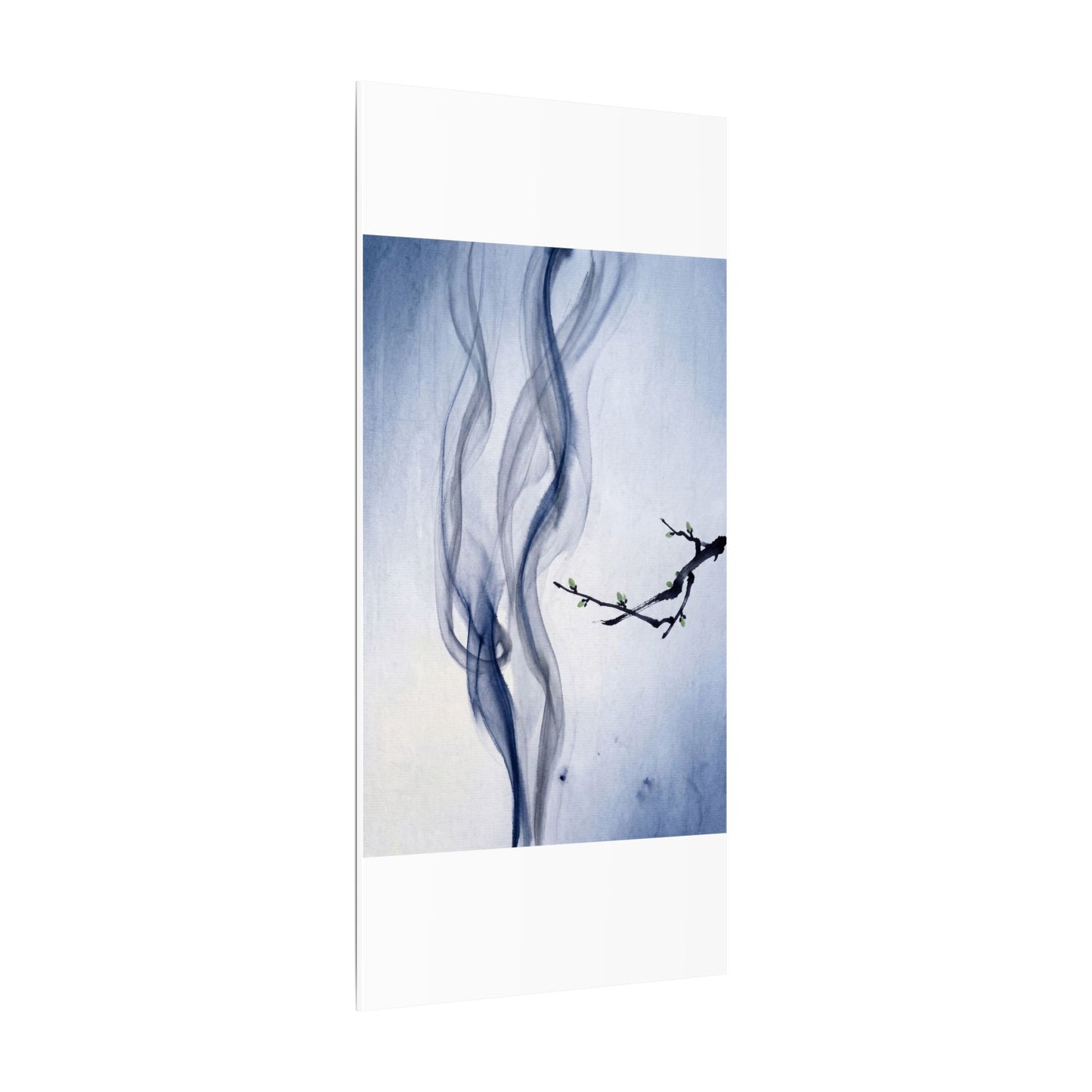 Incense Smoke Spring Canvas Art | Zen Tranquil Design