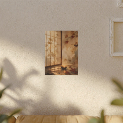 Candlelight Shoji Screen Canvas Art - Japandi Ma