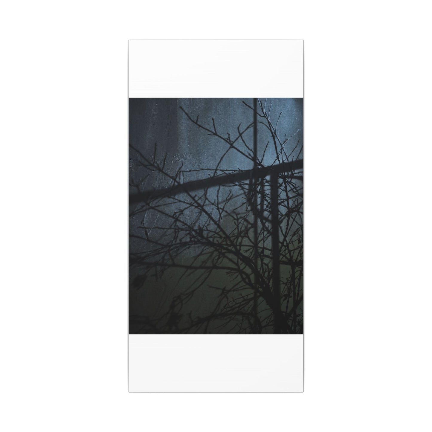 Moonlight Shadow Play Canvas Art - Dark Japandi Shibui