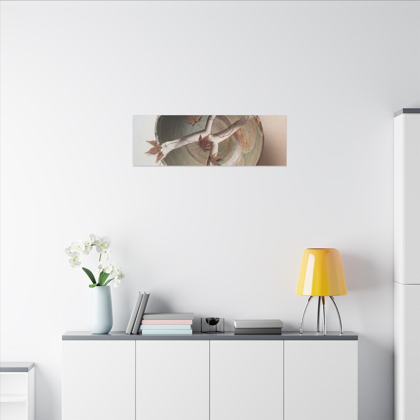 Dawn Ceramic Bowl Canvas Art - Japandi Fukinsei