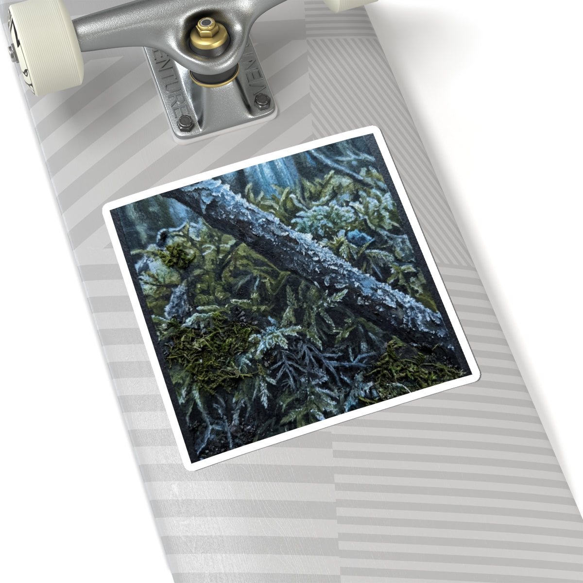 Moss Close Up Dark Texture Sticker | Luxurious Dark Japandi Art