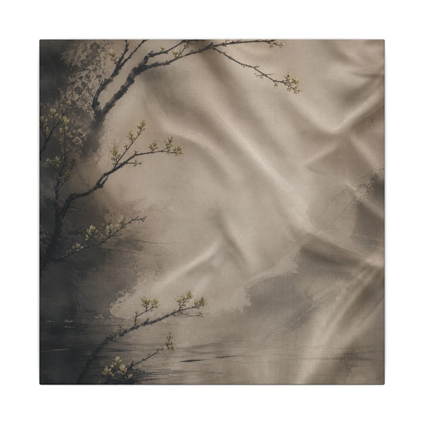 Silk Drape Canvas Art | Spring Japandi Japanese Pattern Art