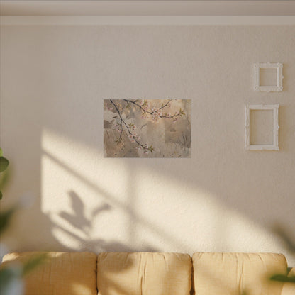 Summer Cherry Blossom Texture Canvas Art | Neutral Decor