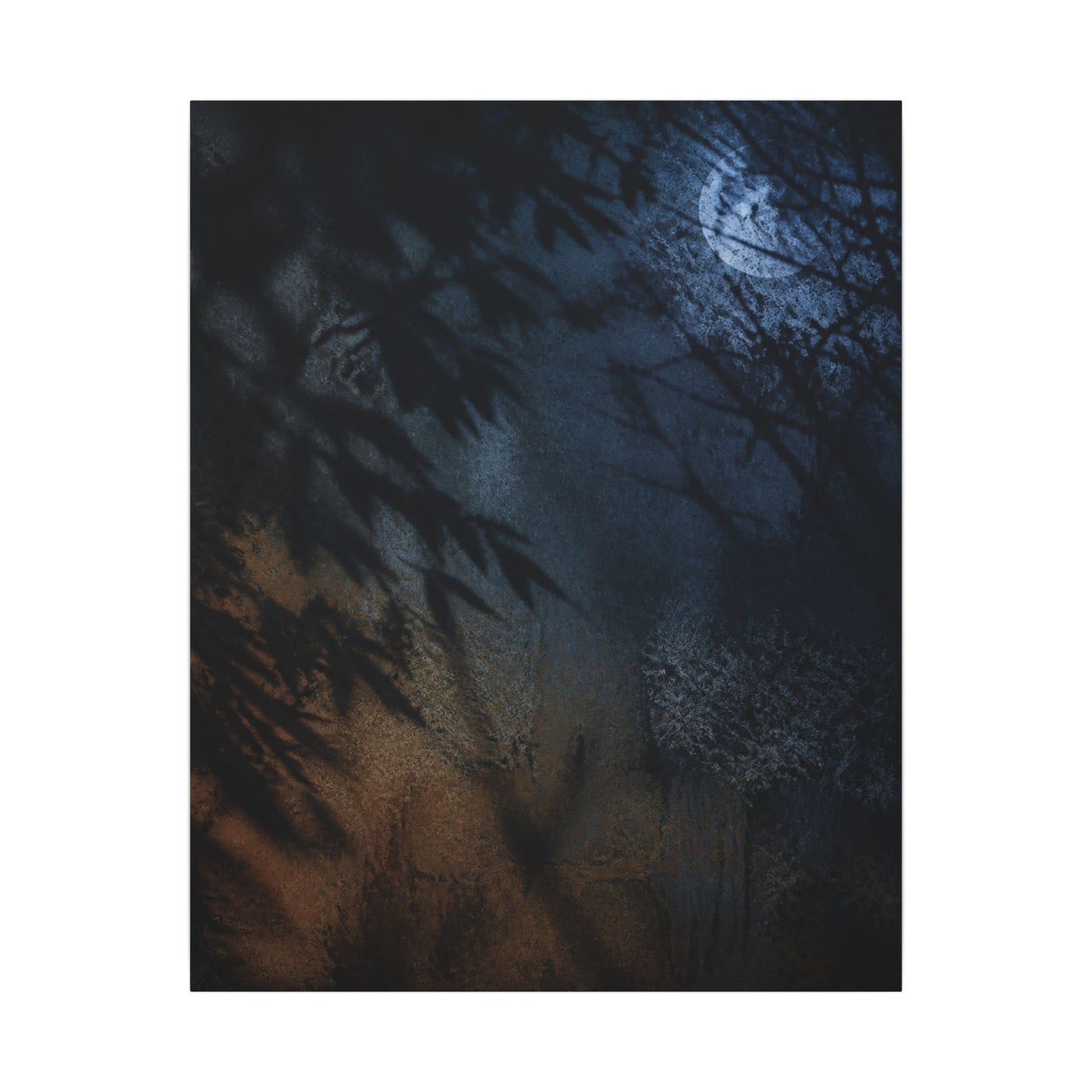 Kanso Shadow Play Canvas Art - Dark Japandi Shadow Zen