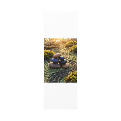 Zen River Stones in Golden Hour | Karesansui Canvas Art