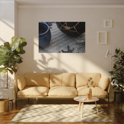 Kintsugi Tea Ceremony in Overcast | Gold Vein Canvas Art
