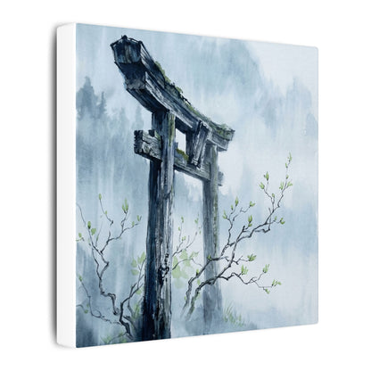 Torii Gate Canvas Art | Spring Zen Sumi E Art