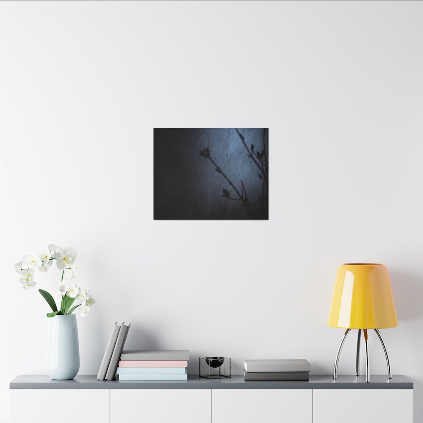 Shadow Play Canvas Art | Spring Dark Japandi Moody Minimal Art
