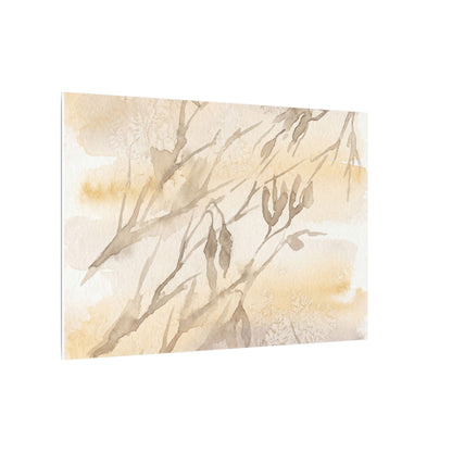 Shadow Play Winter Canvas Art | Japandi Warm Design