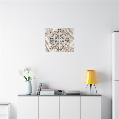 Elegant Silk Drape Canvas Art - Japanese Pattern Japandi
