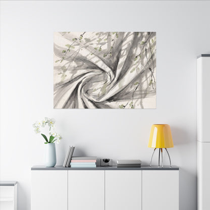 Silk Drape Spring Canvas Art | Zen Contemplative Design