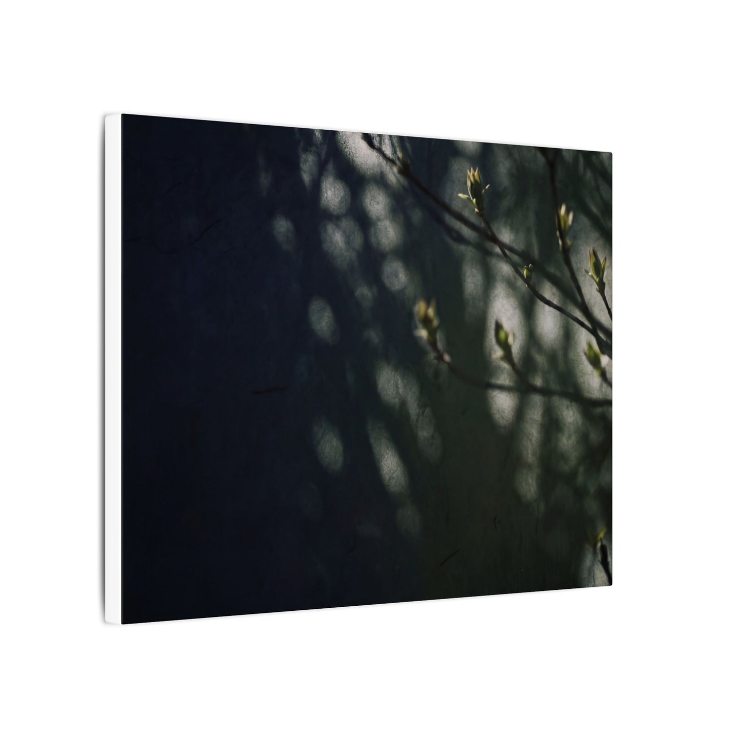 Dark Japandi Shoji Screen in Dappled | Moody Minimal Canvas Art
