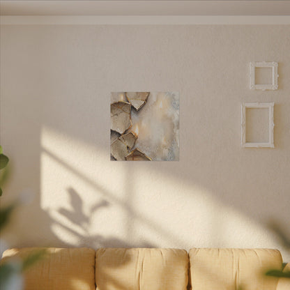 Broken Pottery Winter Canvas Art | Japandi Warm Design