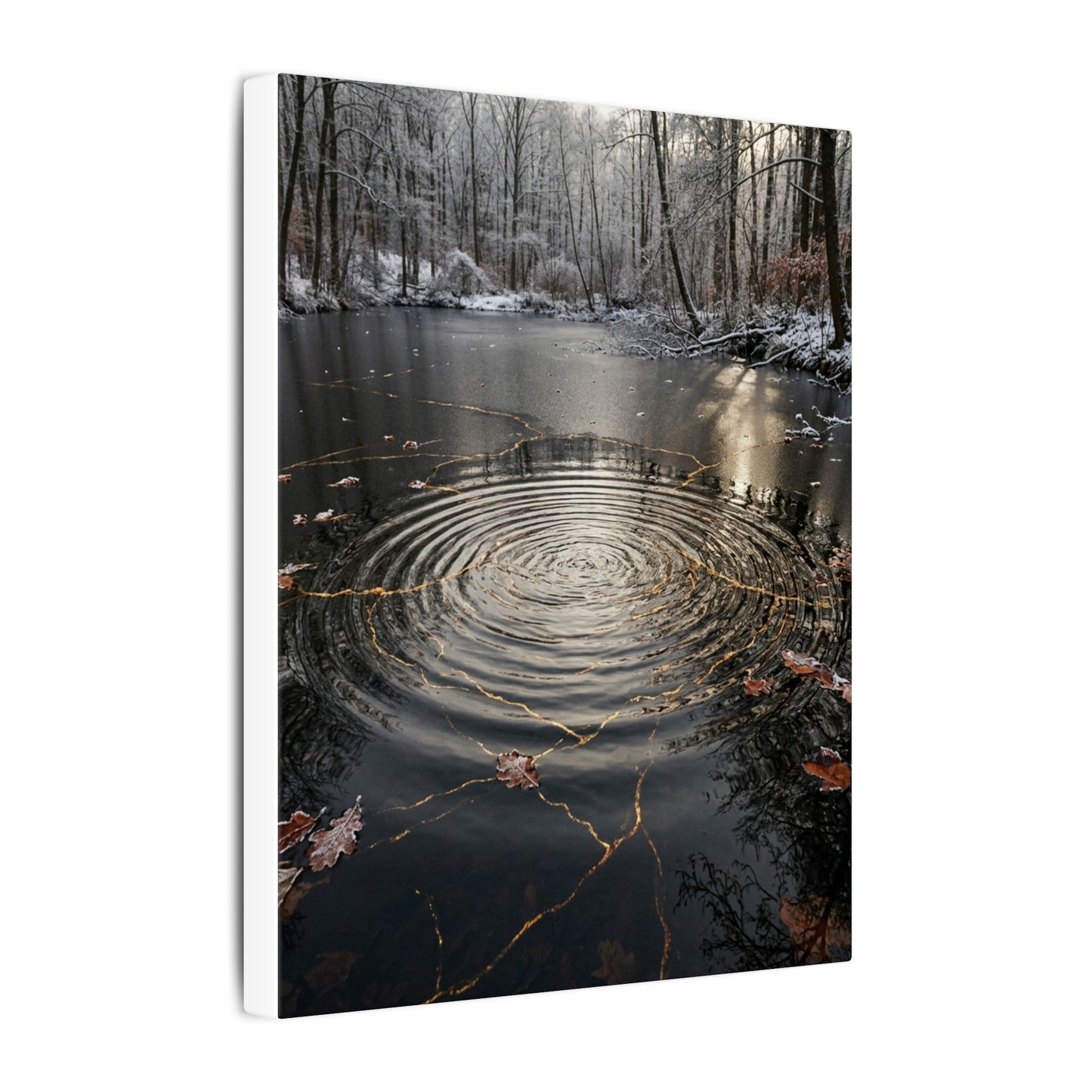 Water Ripple Broken Beauty Canvas Art | Artful Kintsugi Art