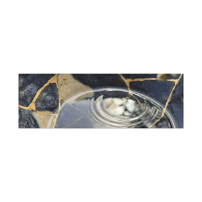 Water Ripple Spring Canvas Art | Kintsugi Beautiful Design