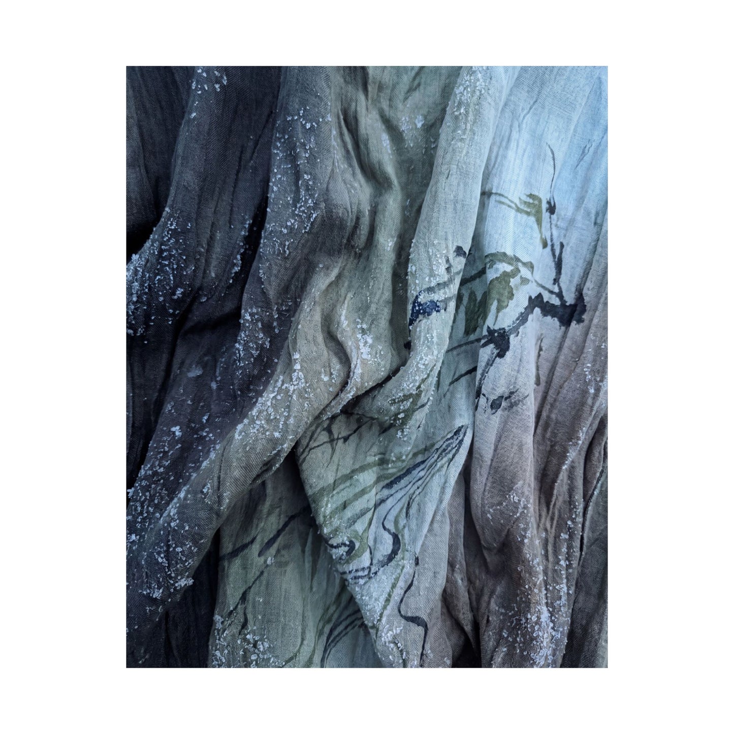 Silk Drape Winter Wall Art Print | Japandi Elegant Design