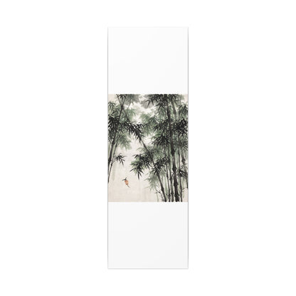 Zen Bamboo Grove in Overcast | Sumi E Canvas Art