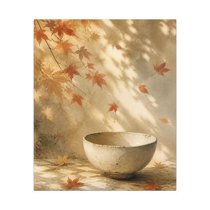 Japandi Ceramic Bowl in Dappled | Watercolor Canvas Art