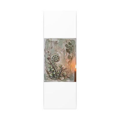 Japandi Fern Unfurling in Candlelight | Texture Canvas Art