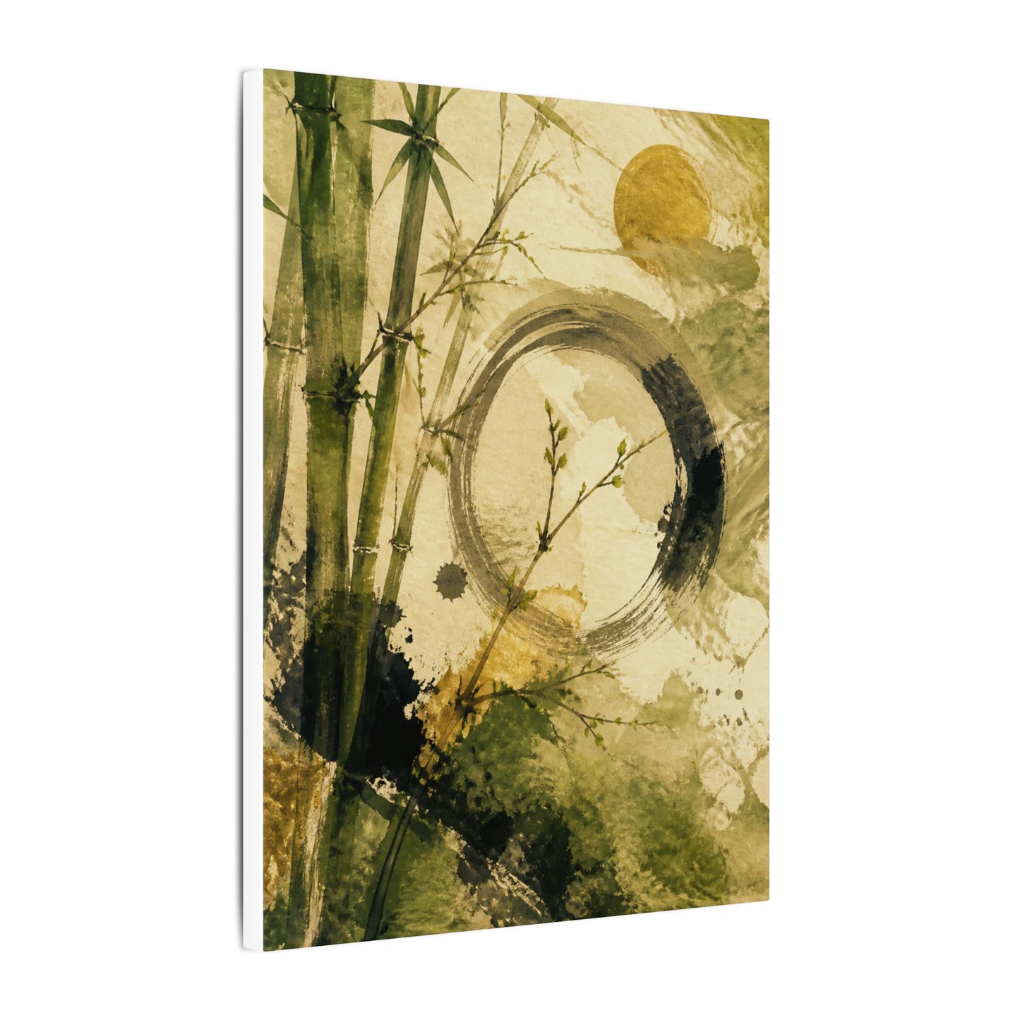 Ink Brushstroke Sumi E Canvas Art | Calm Zen Art