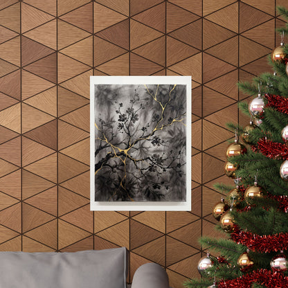 Cherry Blossom Summer Wall Art Print | Kintsugi Beautiful Design