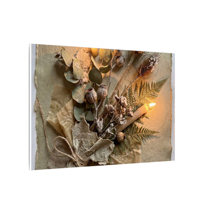 Dried Flowers Texture Canvas Art | Warm Japandi Art