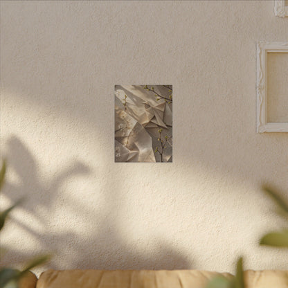 Golden Hour Paper Fold Canvas Art - Japandi Fukinsei
