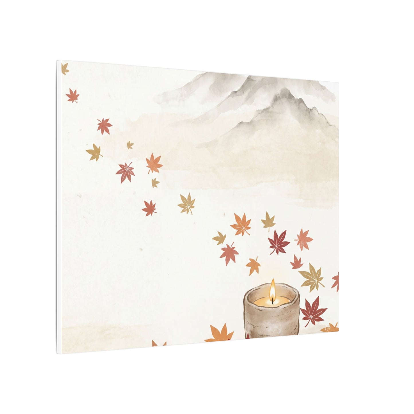 Earthy Mountain Mist Canvas Art - Japanese Pattern Japandi