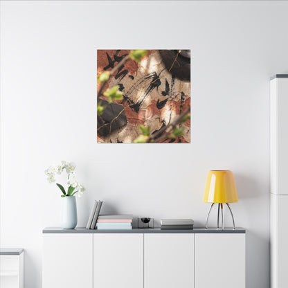 Datsuzoku Ink Brushstroke Canvas Art - Kintsugi Gold Repair