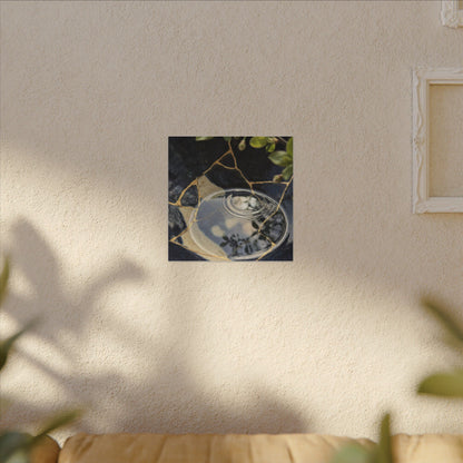 Water Ripple Spring Canvas Art | Kintsugi Beautiful Design