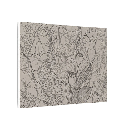 Summer Dried Flowers Minimal Line Canvas Art | Elegant Decor