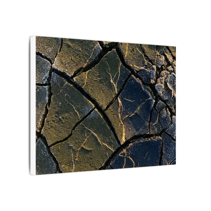 Winter Cracked Earth Moody Minimal Canvas Art | Atmospheric Decor
