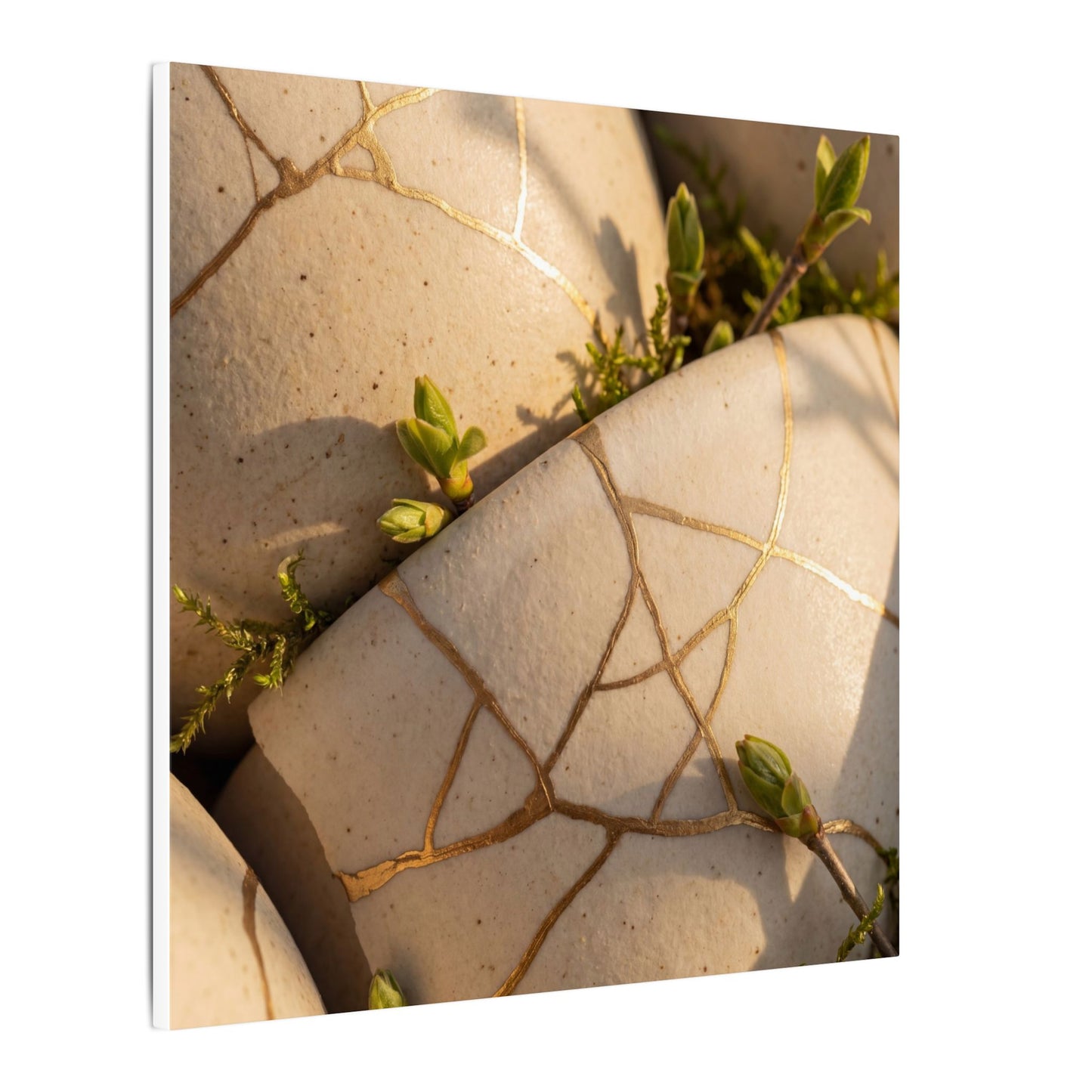 Spring Broken Pottery Gold Vein Canvas Art | Beautiful Decor