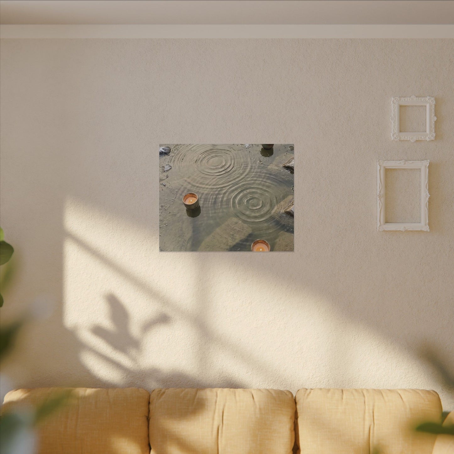Water Ripple Canvas Art | Winter Japandi Japanese Pattern Art