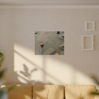 Water Ripple Canvas Art | Winter Japandi Japanese Pattern Art