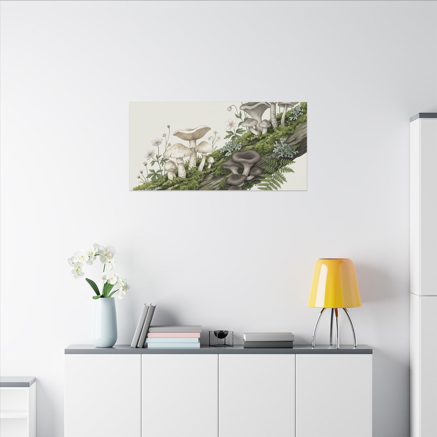 Dappled Wild Mushrooms Canvas Art - Japandi Ma