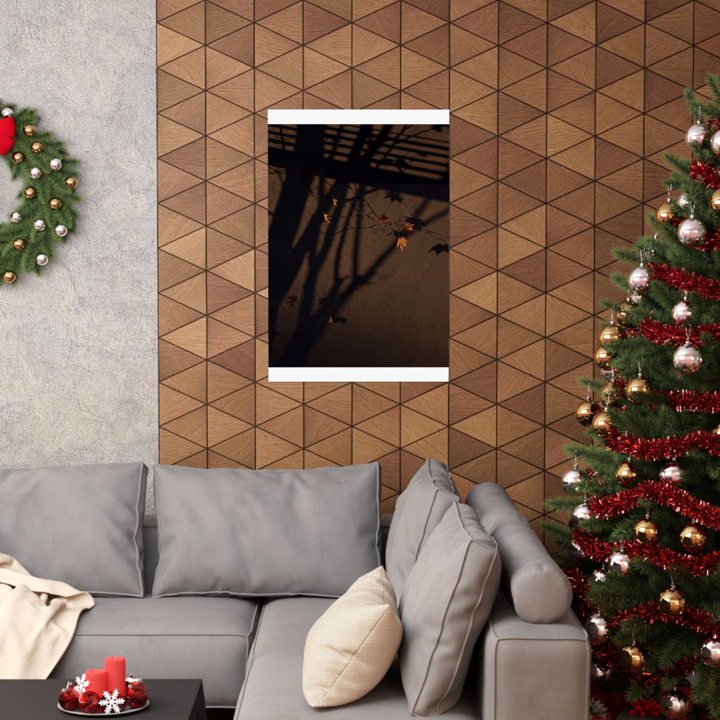 Autumn Shadow Play Shadow Zen Wall Art Print | Sophisticated Decor