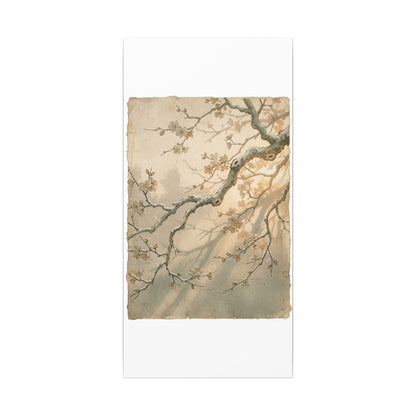 Cherry Blossom Canvas Art | Winter Japandi Japanese Pattern Art