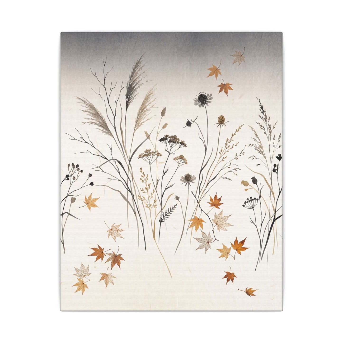 Dawn Dried Flowers Canvas Art - Japandi Kanso