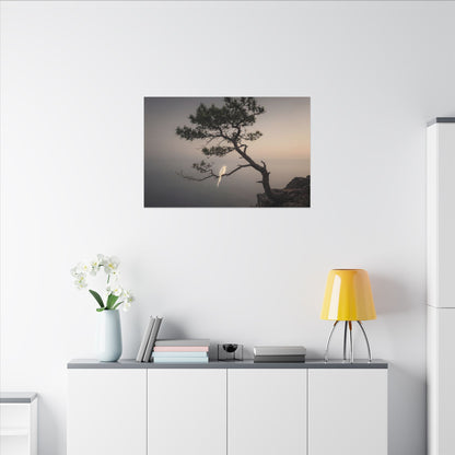 Dawn Pine Tree Canvas Art - Dark Japandi Datsuzoku
