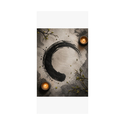 Peaceful Ink Brushstroke Wall Art Print - Enso Zen