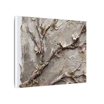 Summer Cherry Blossom Texture Canvas Art | Earthy Decor