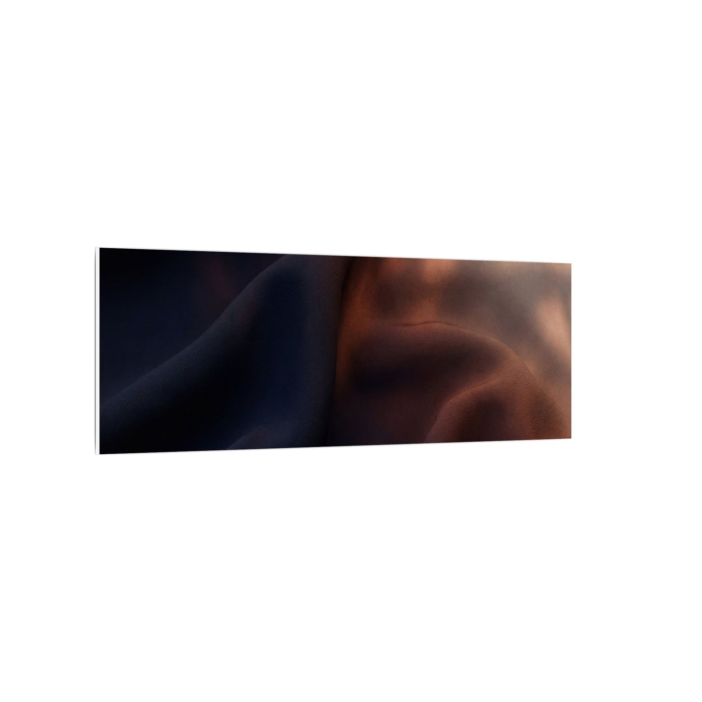 Dark Japandi Silk Drape in Dawn | Shadow Zen Canvas Art