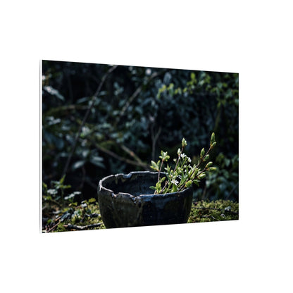 Dappled Ceramic Bowl Canvas Art - Dark Japandi Datsuzoku