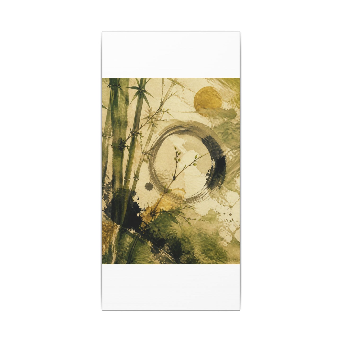 Ink Brushstroke Sumi E Canvas Art | Calm Zen Art