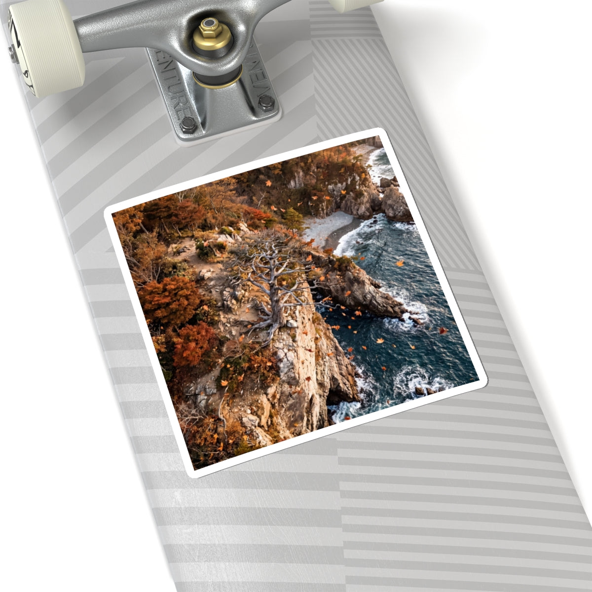 Golden Hour Pine Tree Sticker - Japandi Kanso