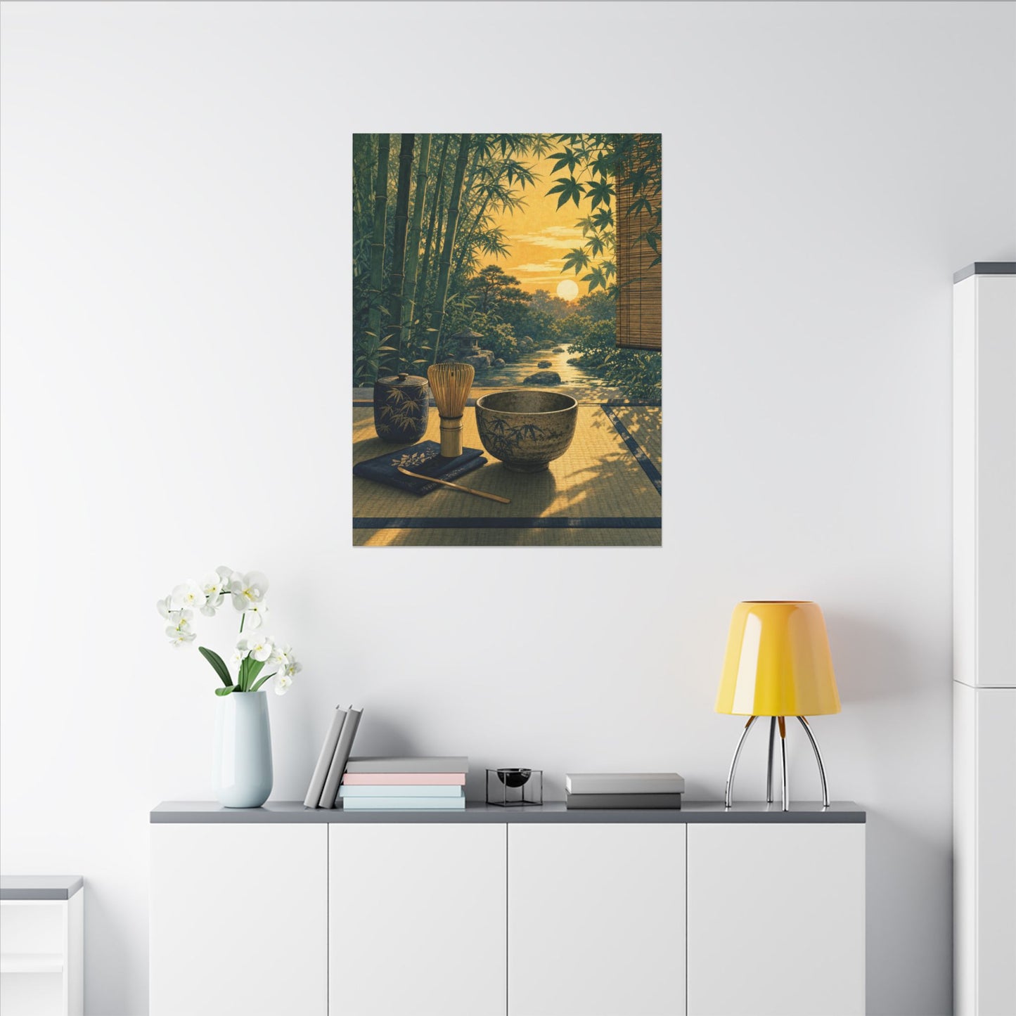 Ma Tea Ceremony Canvas Art - Zen Ukiyo E Inspired