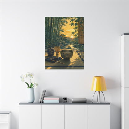 Ma Tea Ceremony Canvas Art - Zen Ukiyo E Inspired