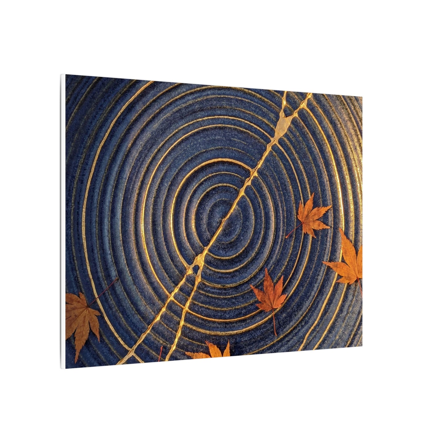 Water Ripple Gold Repair Canvas Art | Healing Kintsugi Art