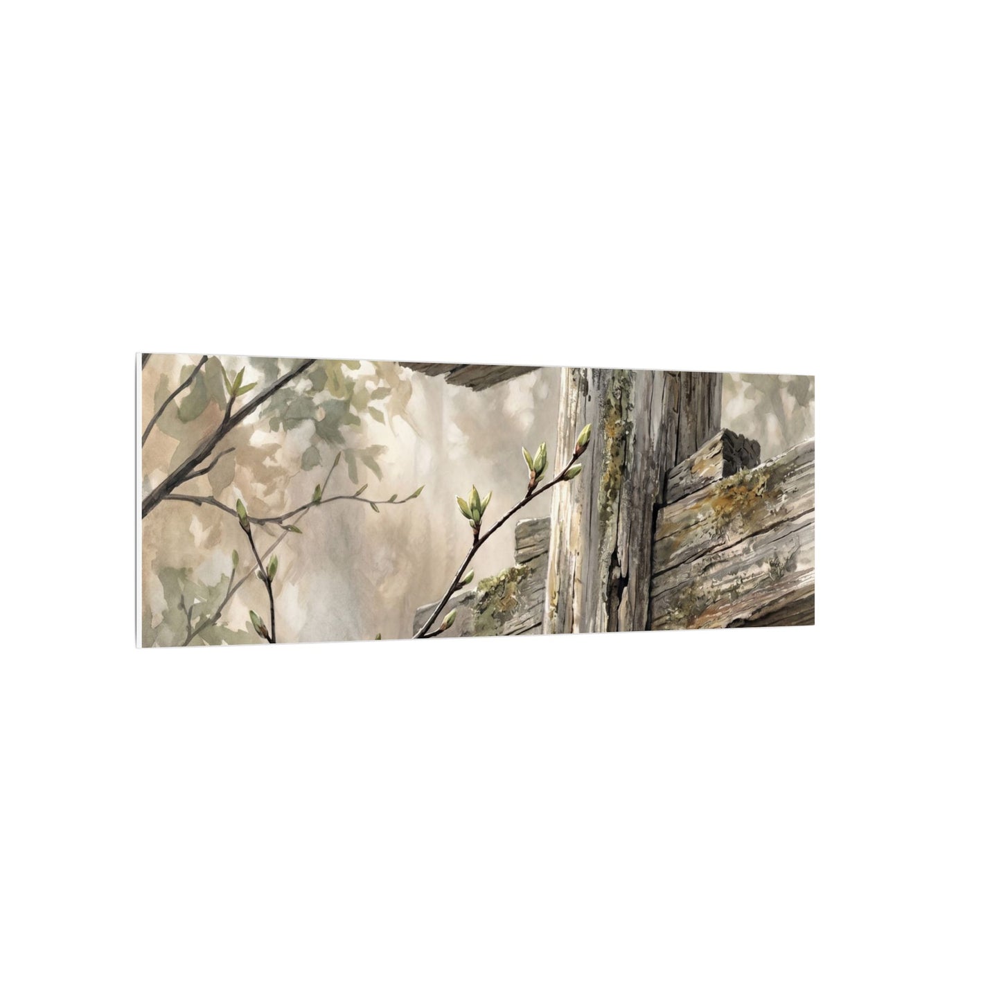 Torii Gate Spring Canvas Art | Japandi Neutral Design